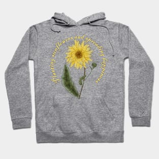 Sunflower Bliss: Digital Watercolor Hoodie